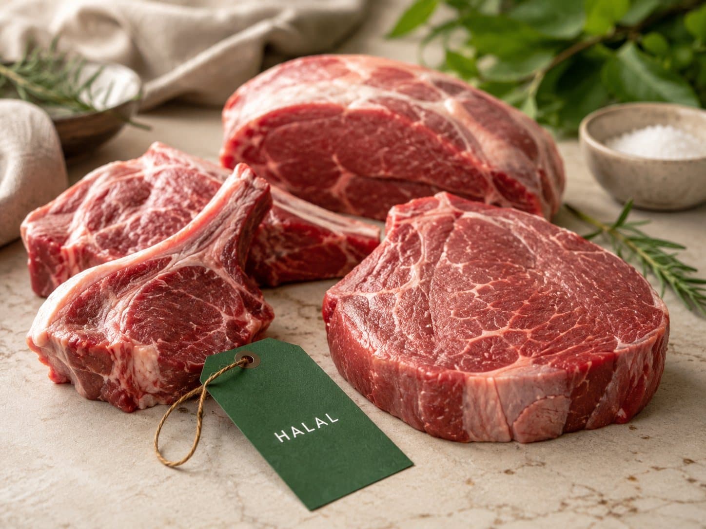 Ferskt kjøtt med halal-merke